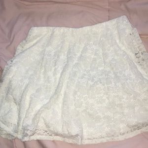 White lace skirt from Express